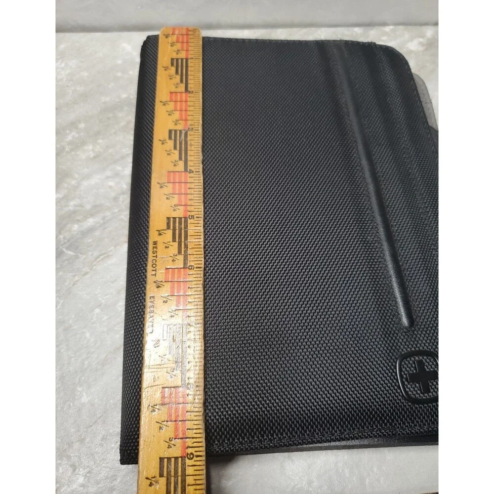 Wenger Merit Padfolio Portfolio-Open Style Closure-Front Pockets-Black-9×7in